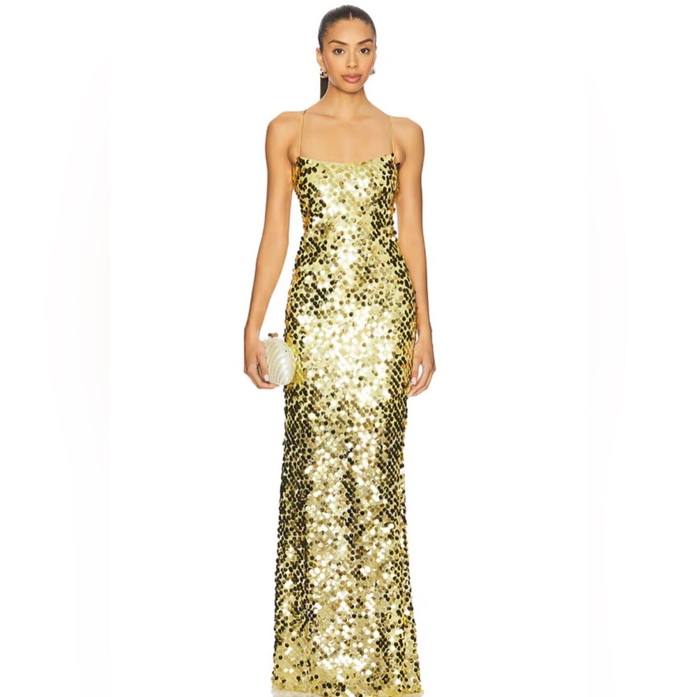 Paillette Cami Gown in Citrine
The Sei